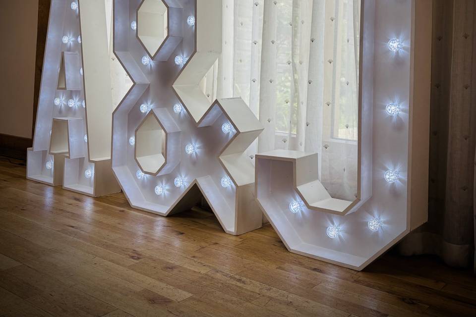 4ft LED initials