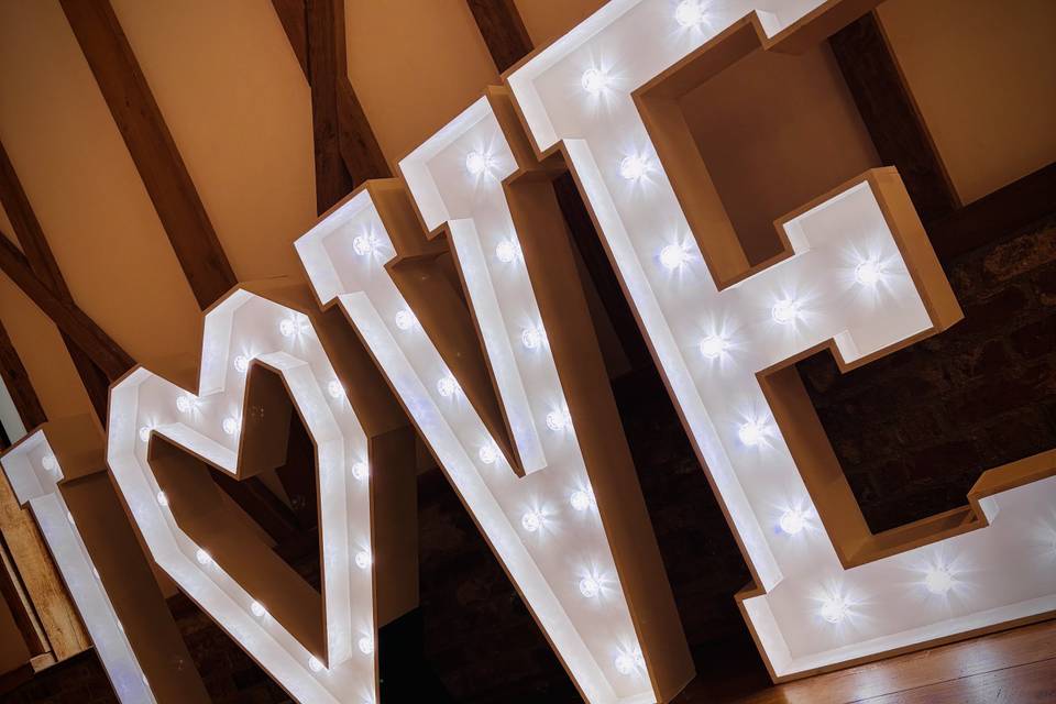 4ft LED LOVE letters