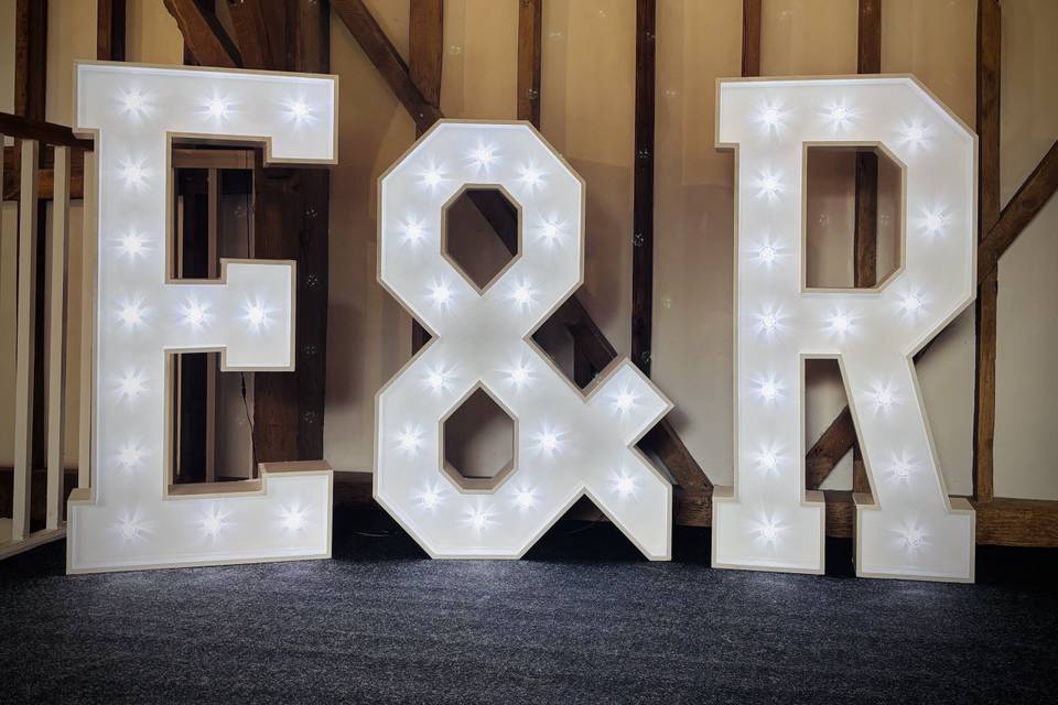 4ft LED initials