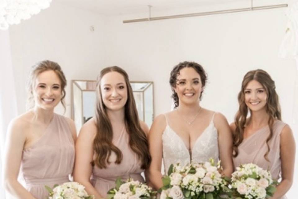 Bride and her maids