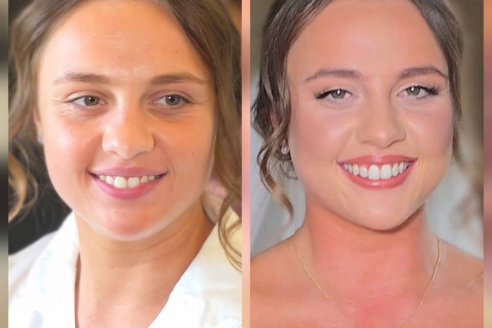 Bridal Makeup before & after