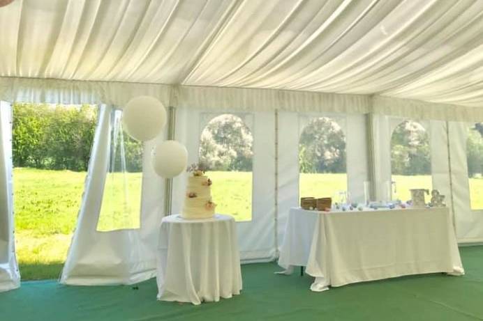 Marquee onto Garden