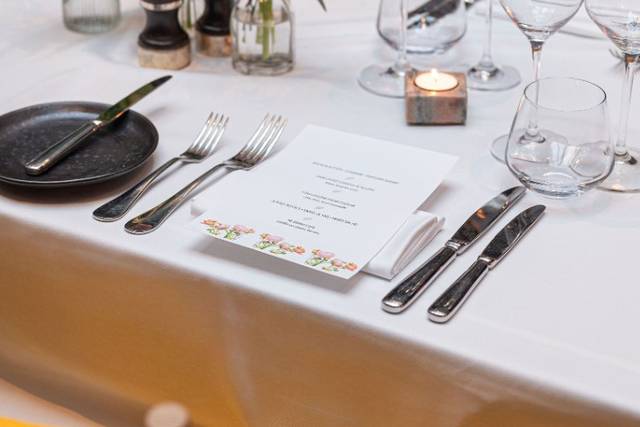Wedding menu