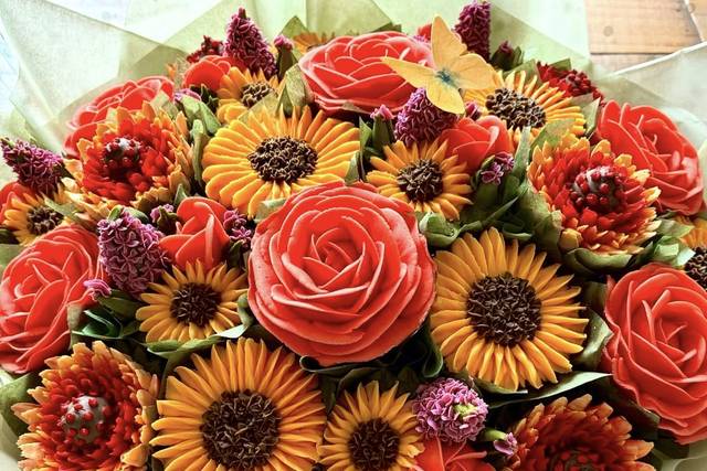Autumn Sunflowers & Roses