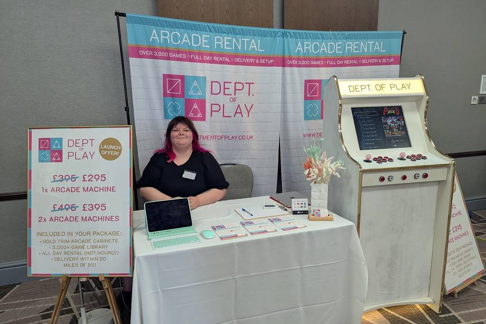 The arcade at a wedding fair