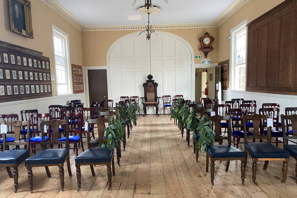 Elegant ceremony space