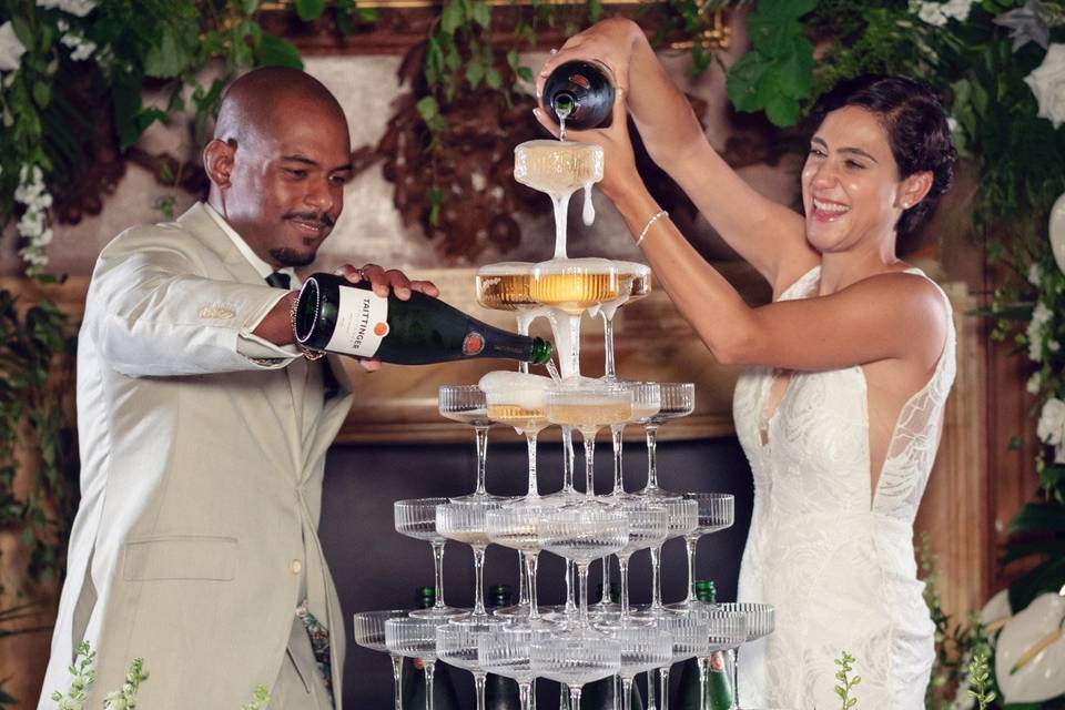 Champagne tower