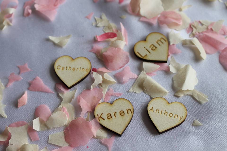 Personalised Hearts 3mm ply