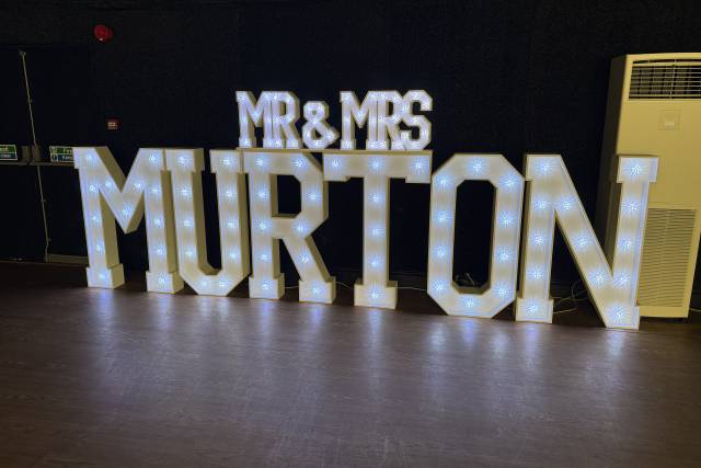 LED letters with topper
