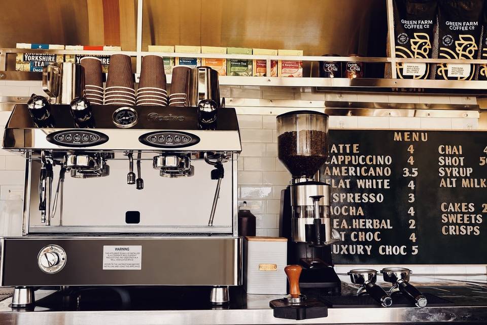 Fresh coffee or cocktails