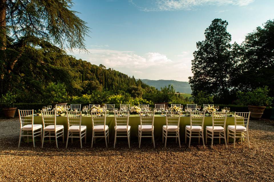 Table in the italan garden