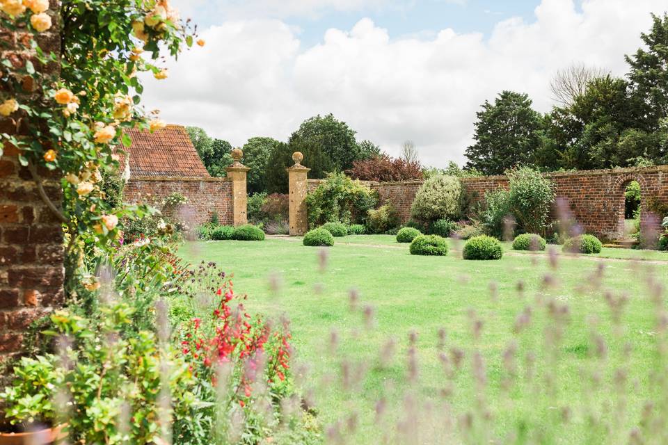 Manicured gardens