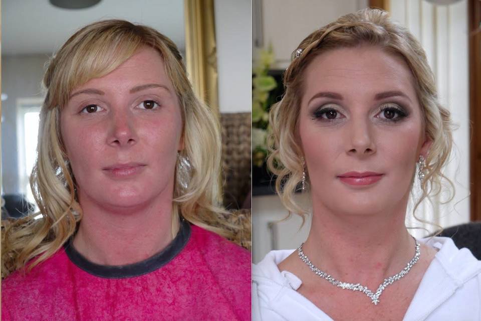 Bridal hair ans makeup (before