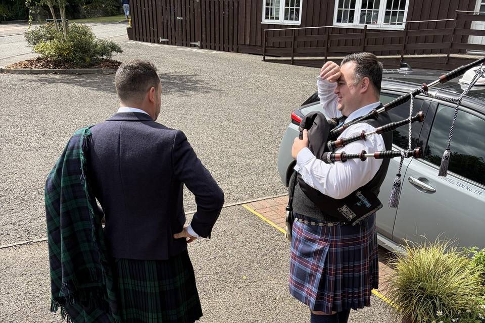 Piping in the celebrations
