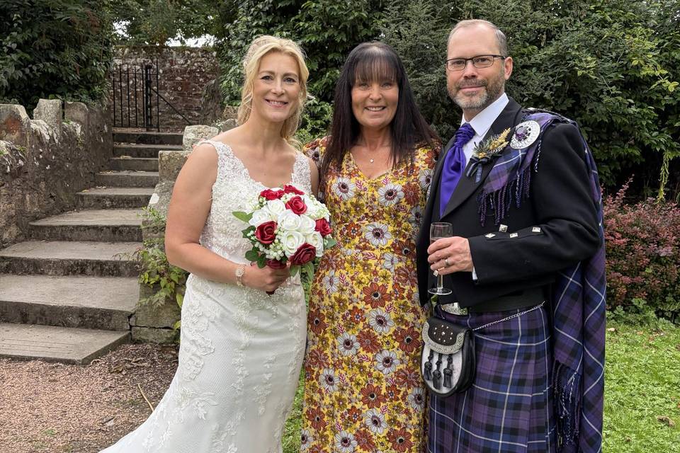 Celebrating the newlyweds