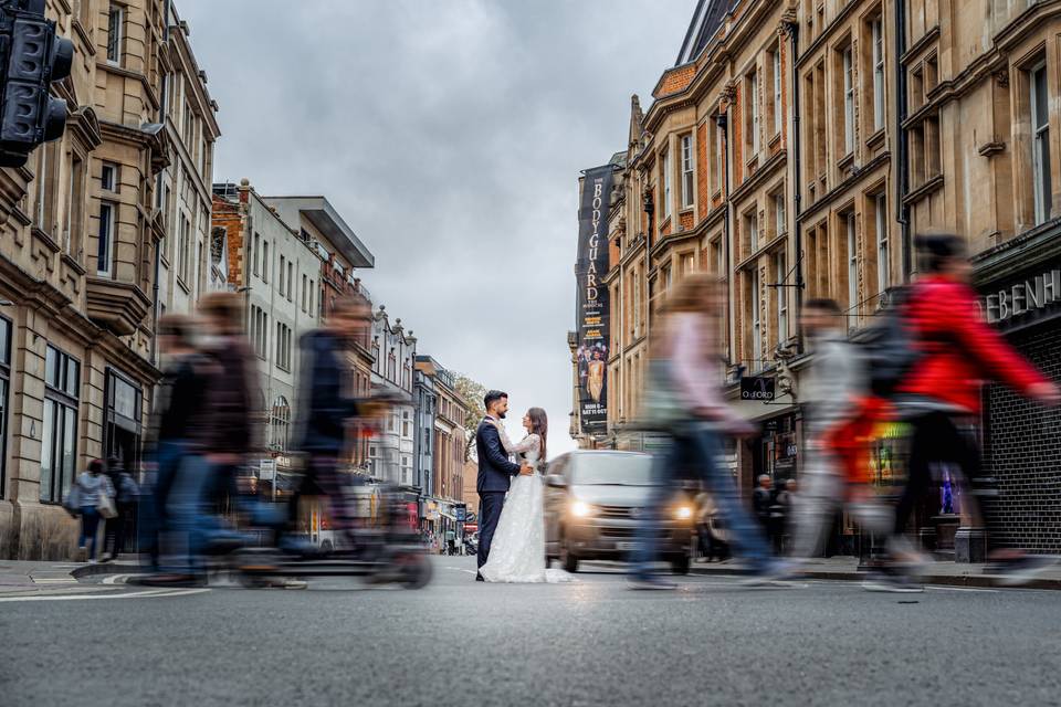 Creative Oxford wedding shot
