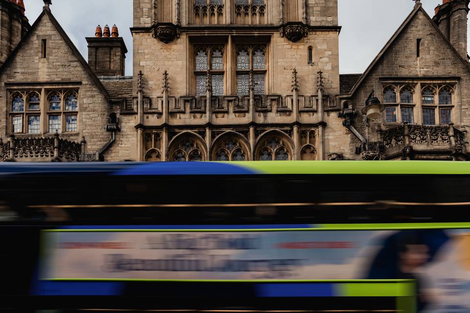 Oxford city wedding shot