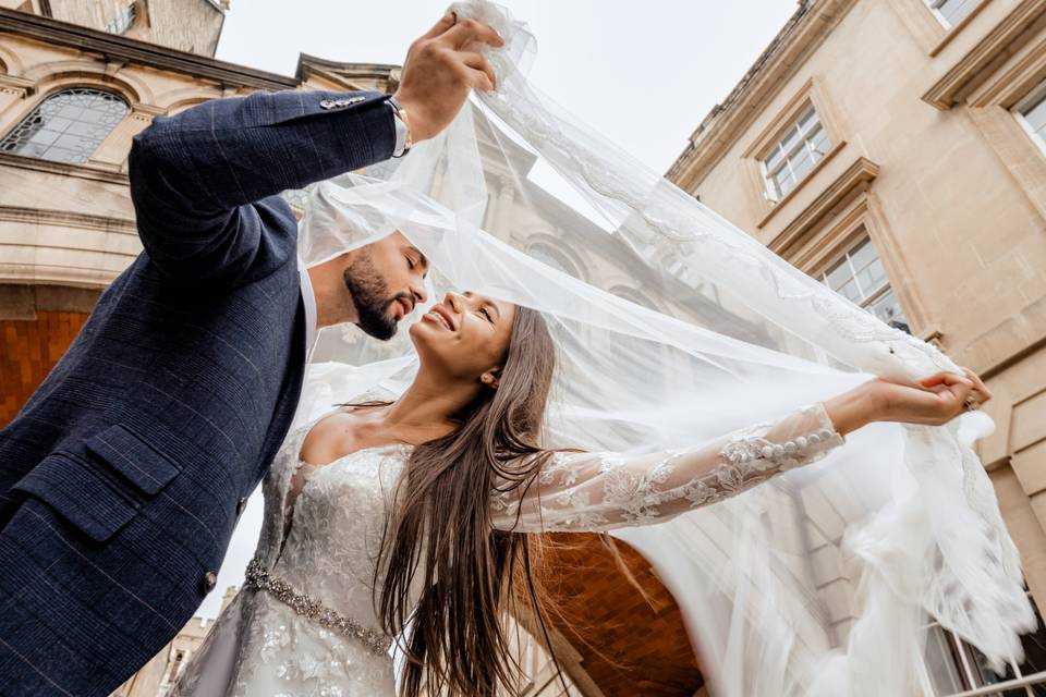 Yorkshire groom and bride