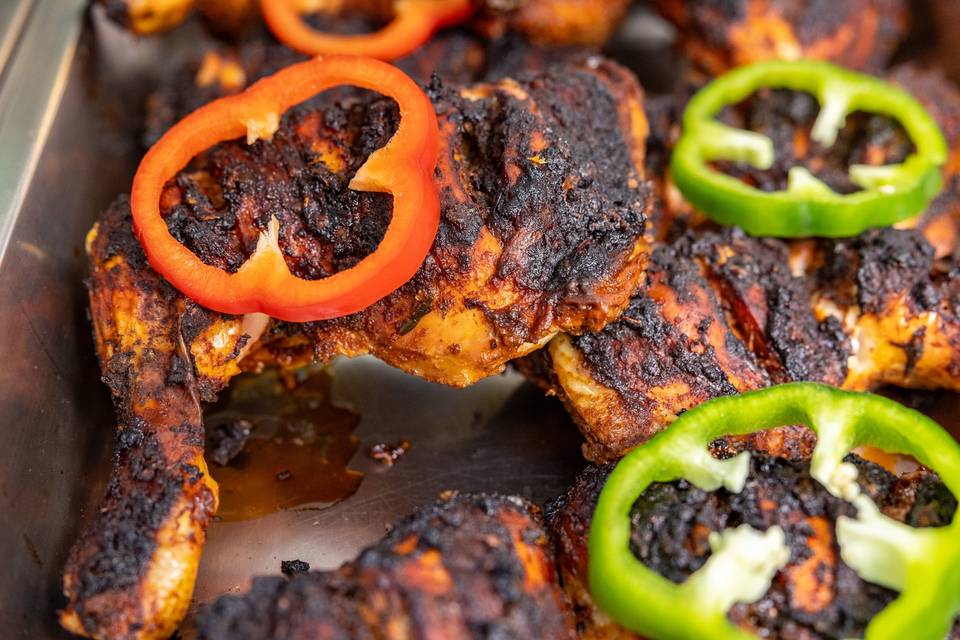 grilled chicken with bell peppers