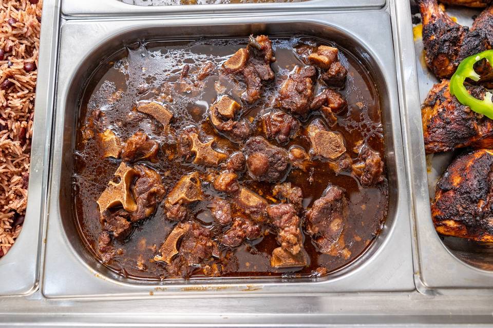 stewed meat beef pork tray