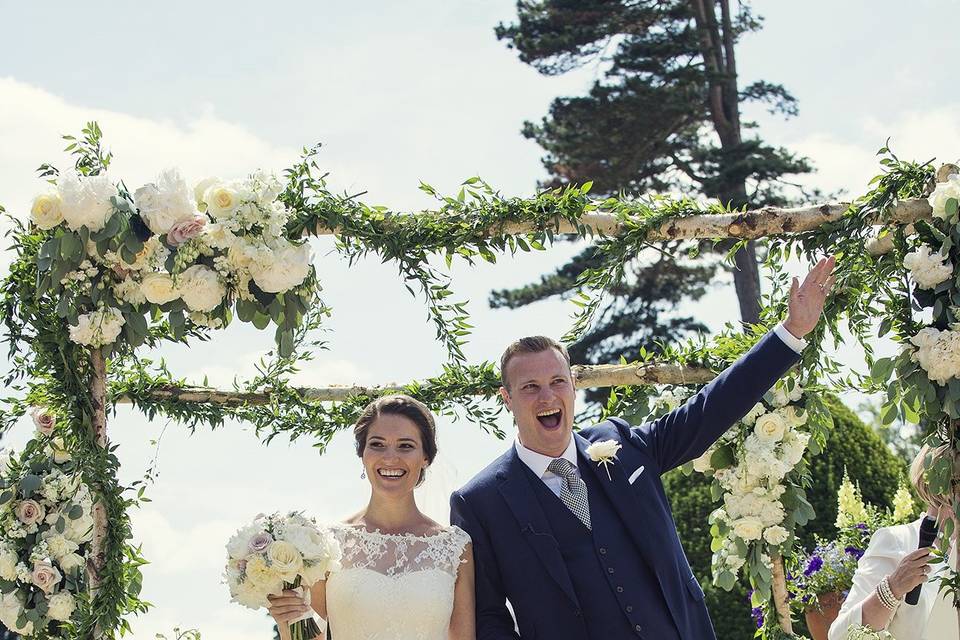 Floral aisle décor