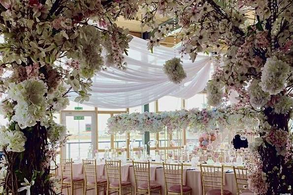 Floral reception decor
