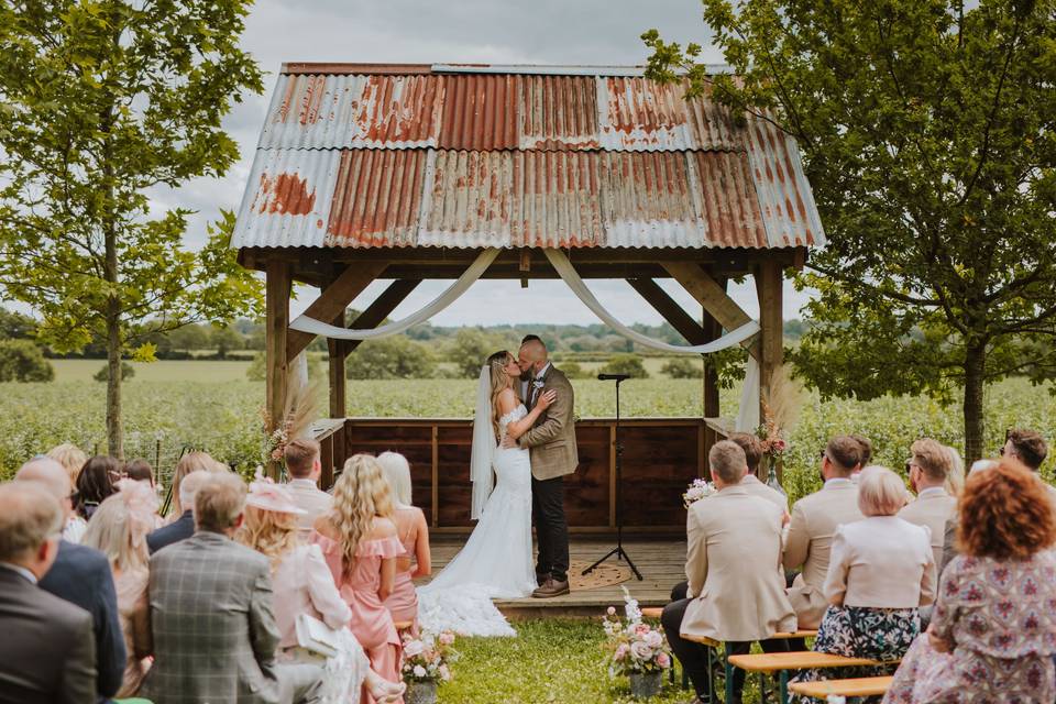 Outside ceremony at the Shed