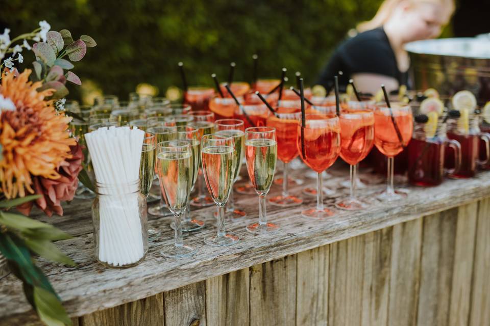 Outside drinks reception