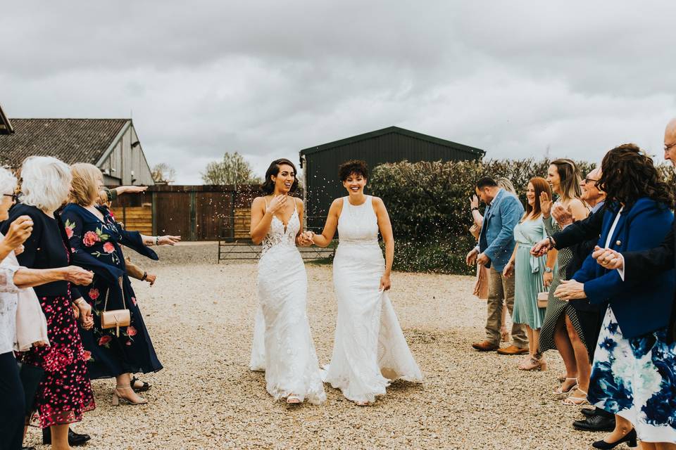 Confetti at Huntsmill Farm