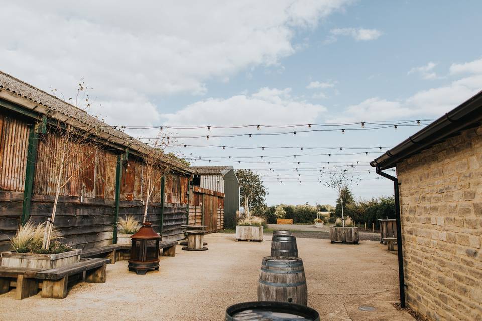 Barn courtyard at Huntsmill