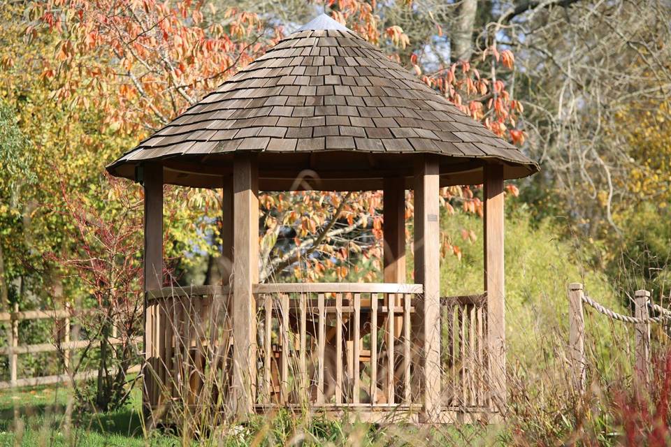 Gazebo by the pond