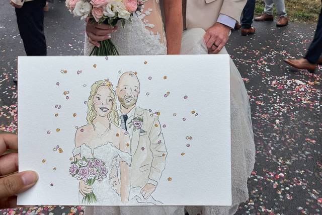 Live wedding illustration