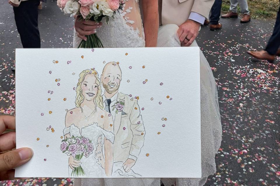 Live wedding illustration