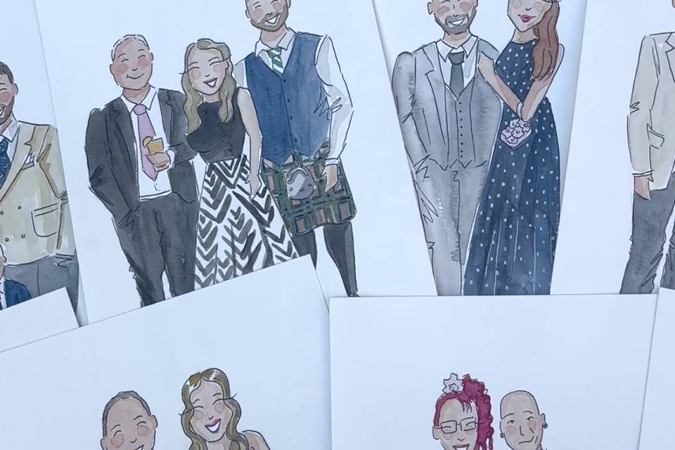 Live wedding illustration