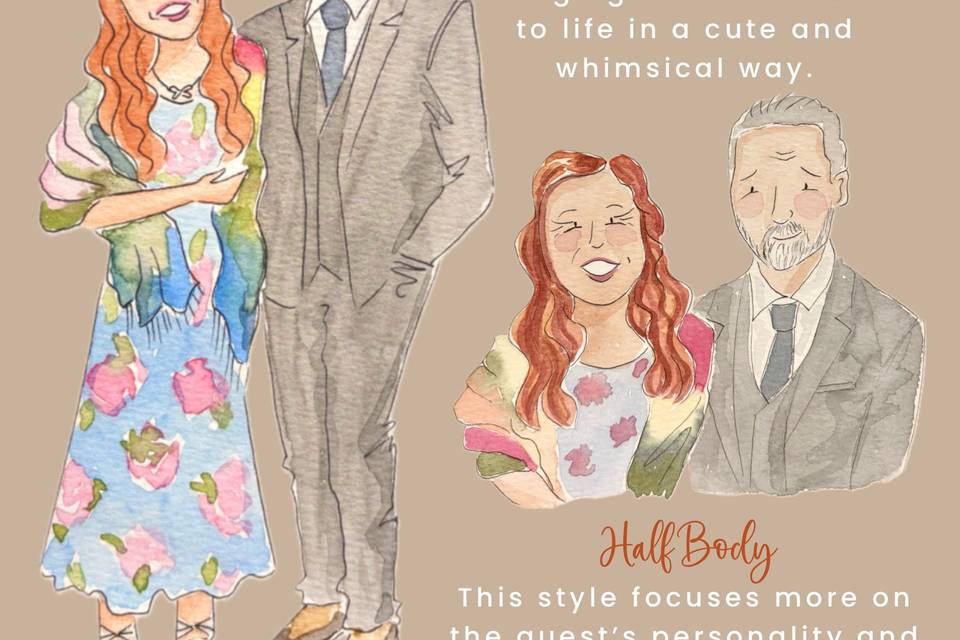 Live wedding illustration