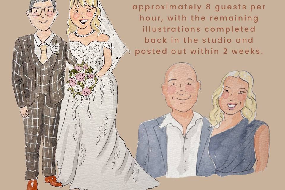 Live wedding illustration