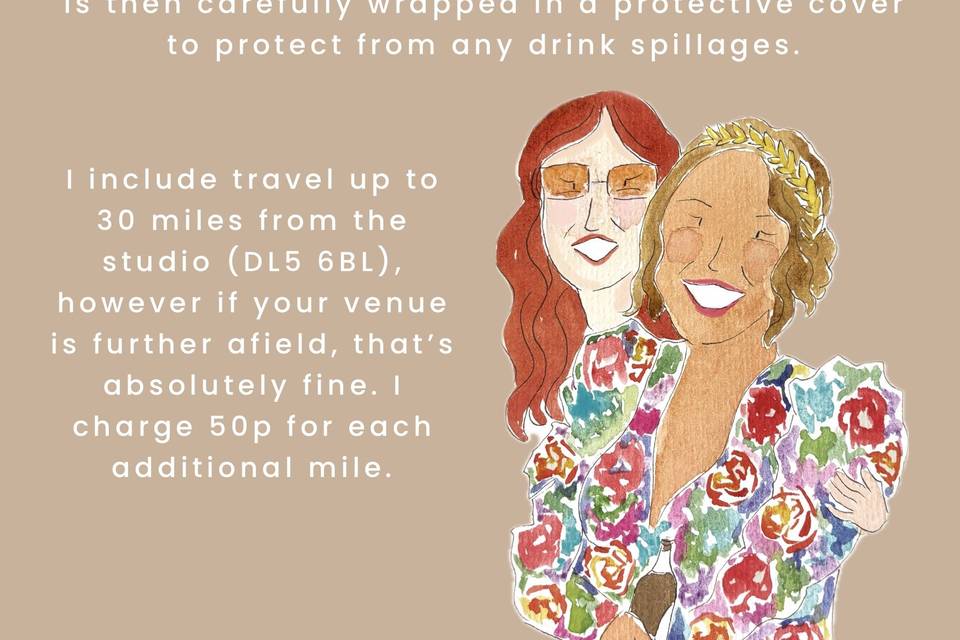 Live wedding illustration