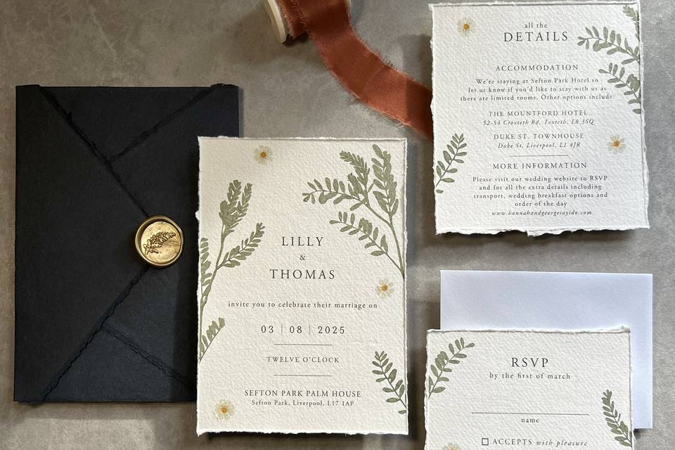 Forest wedding invitations