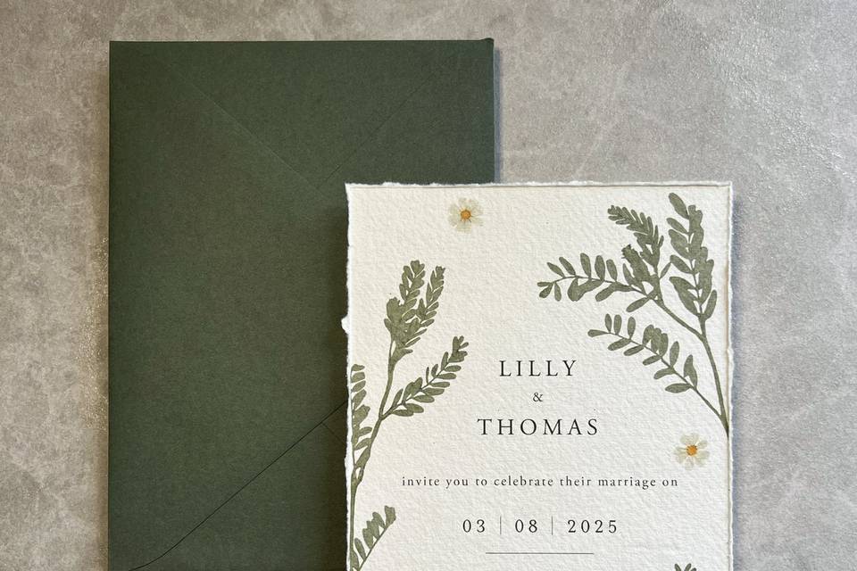 Forest wedding invitation