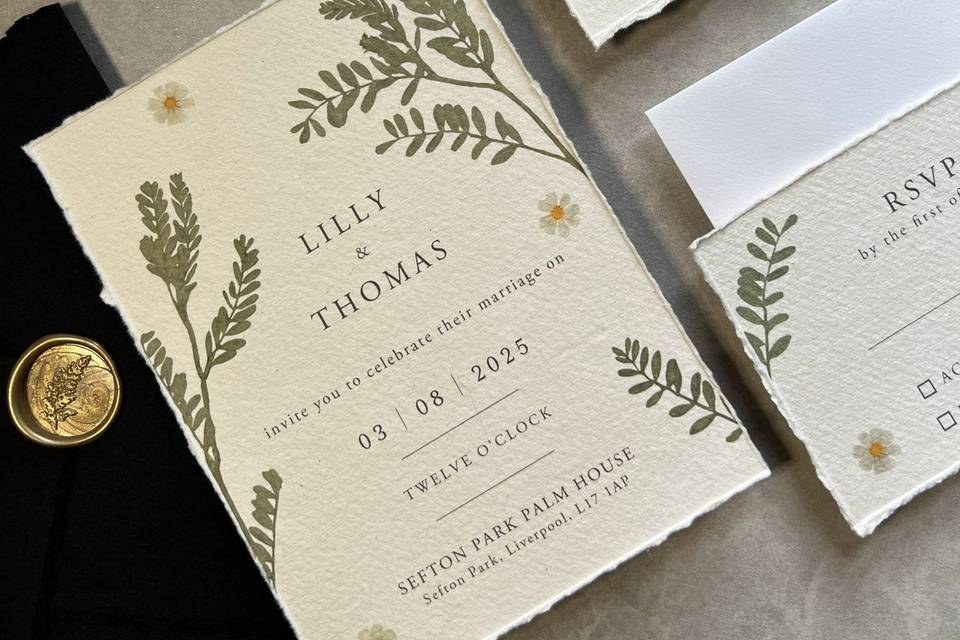 Woodland invitation suite