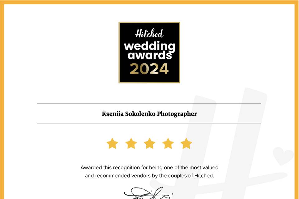 Wedding Photography Award