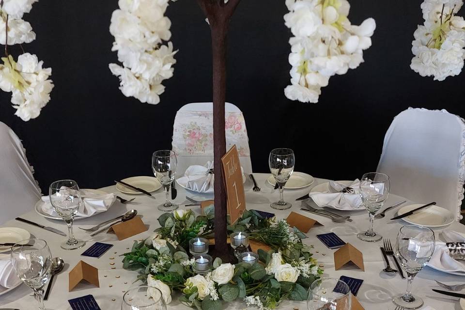 Rustic table close up