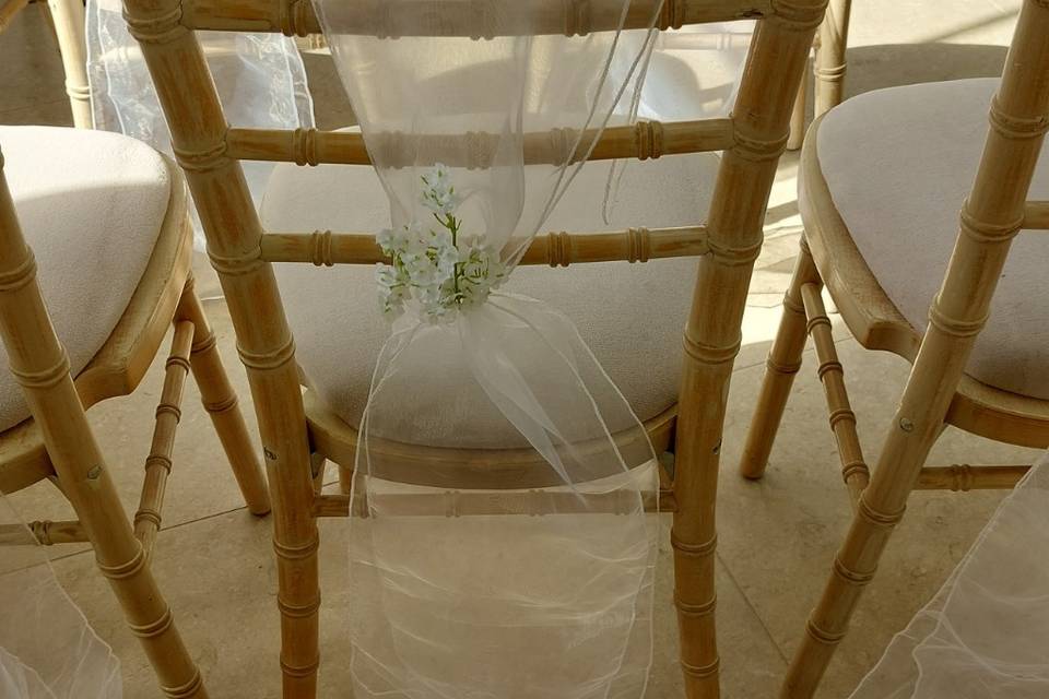 White organza and gypsophila