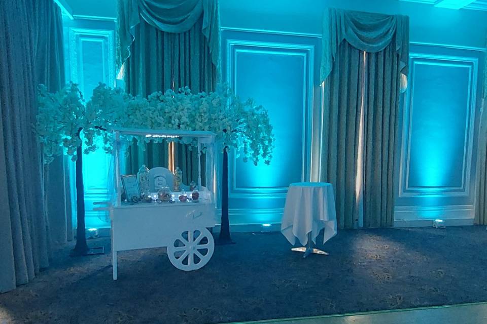 Our large white candy cart