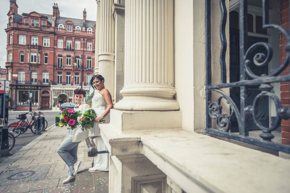Wedding day in mayfair, london