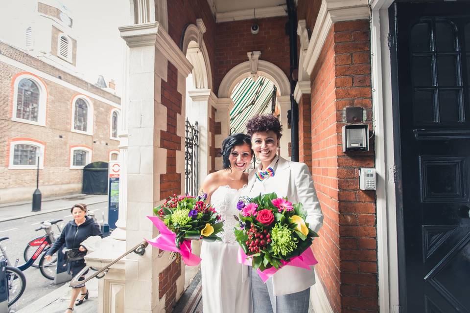 Wedding day in mayfair, london