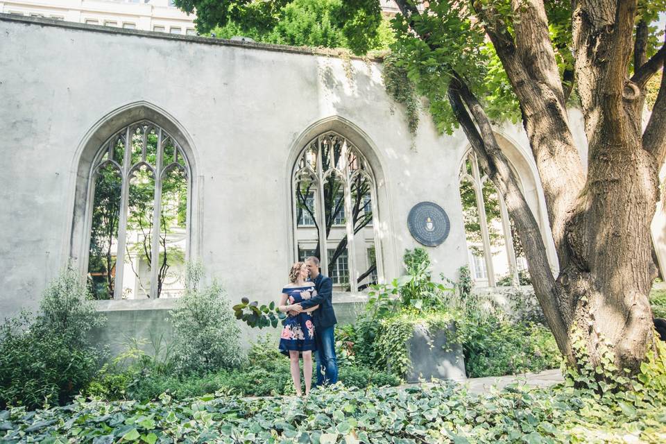 Tower bridge engagement photo