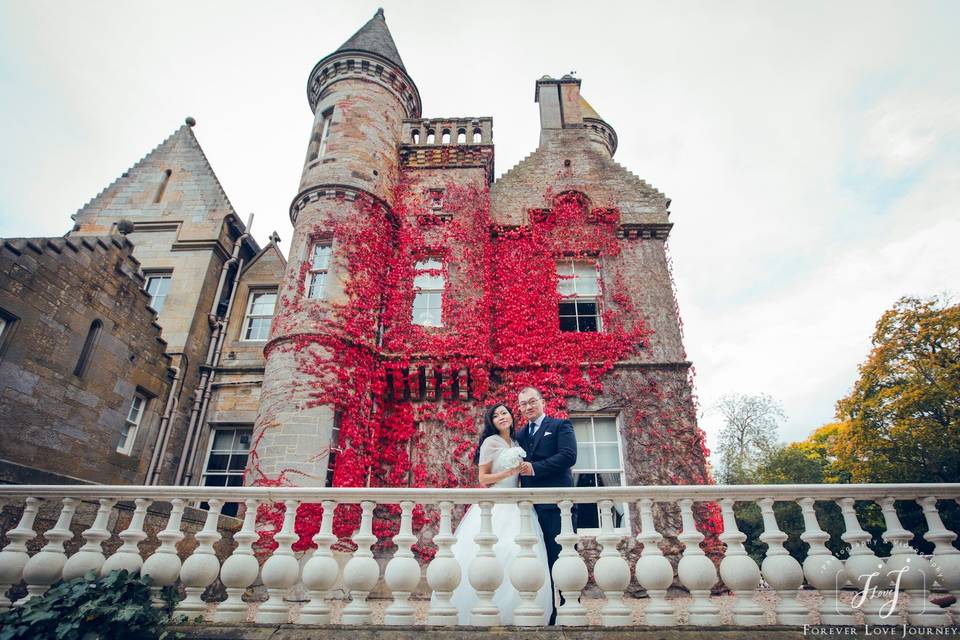 Wedding day photo in Edinburgh