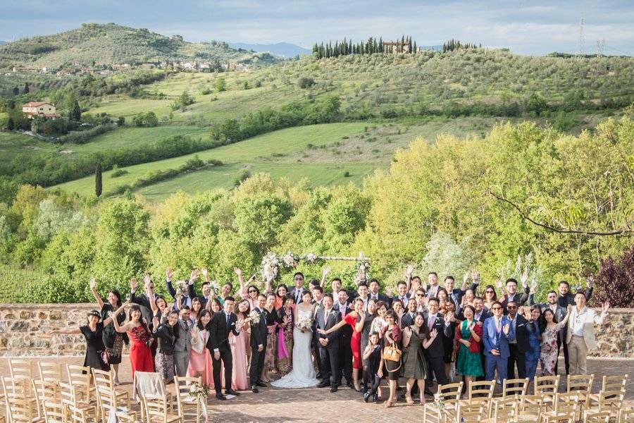 Wedding day photo in tuscany