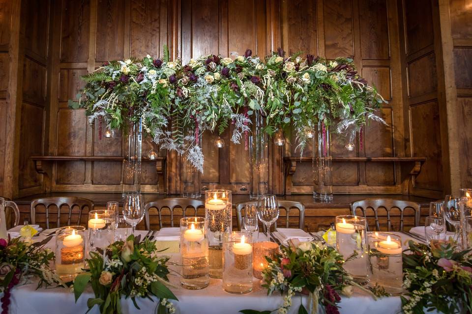 Candles and foliage